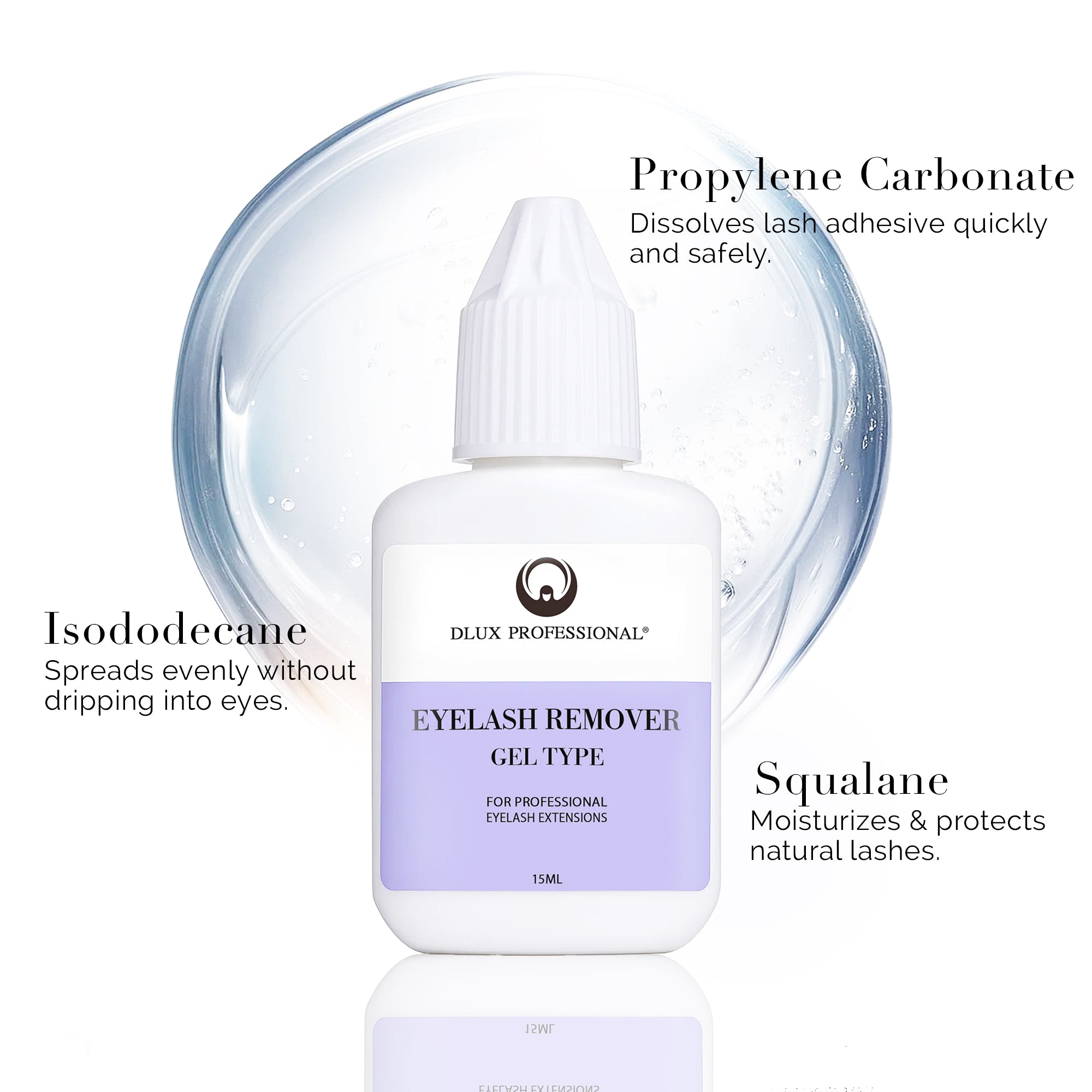 DLUX Pro Gel Glue Remover 15ml – Ingredient highlights