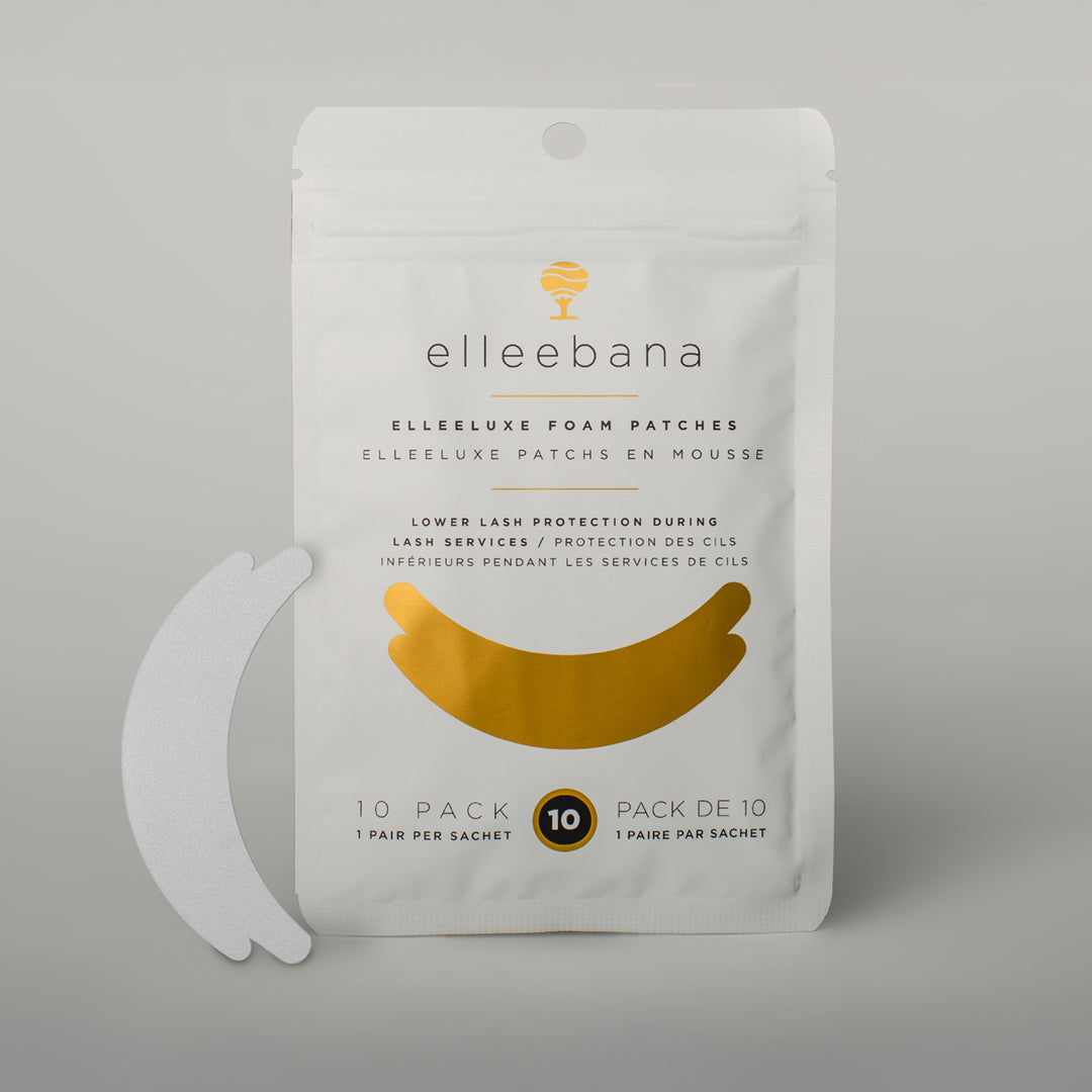 Sheets of Elleebana foam patches on a gray background