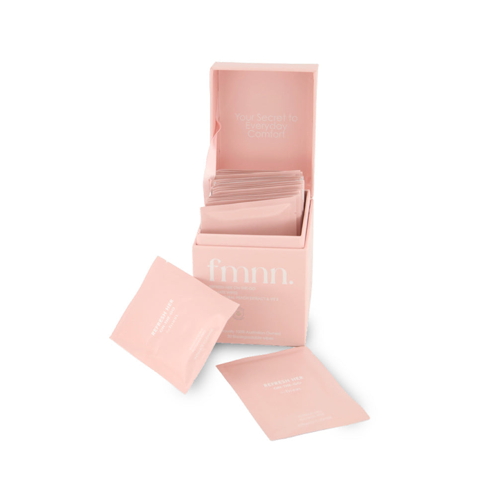 FMNN Refresh Her On-The-Go Wipes - 20 Pieces Individually Wrapped