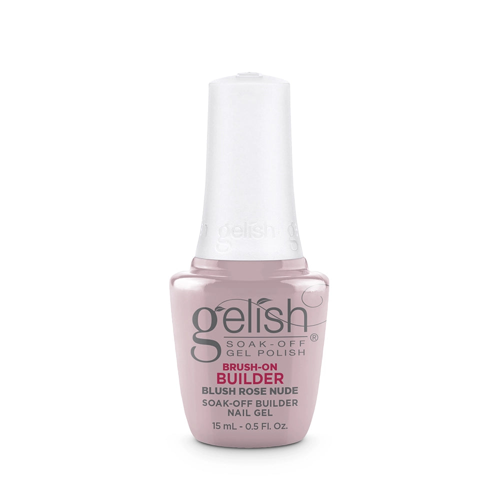 Gelish nail polish bottle on a white background
