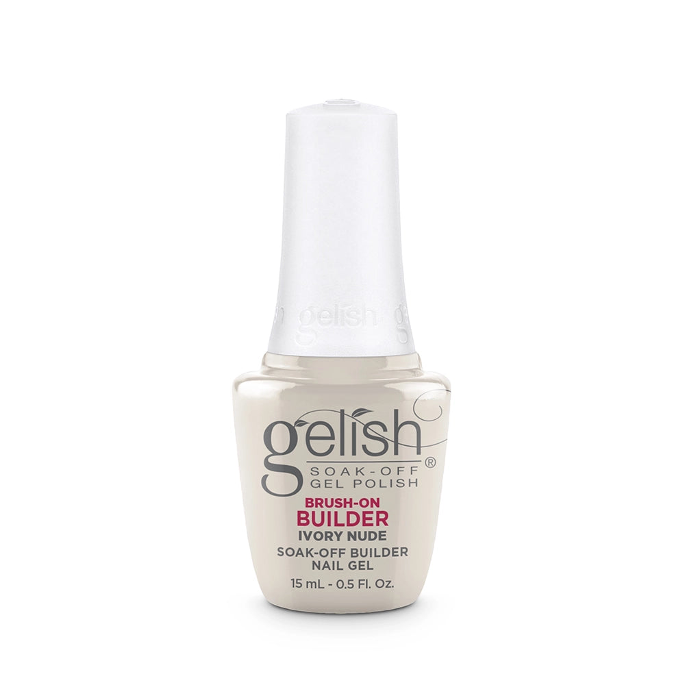Gelish nail polish bottle on a white background