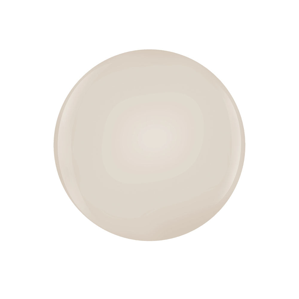Beige circular object on a white background
