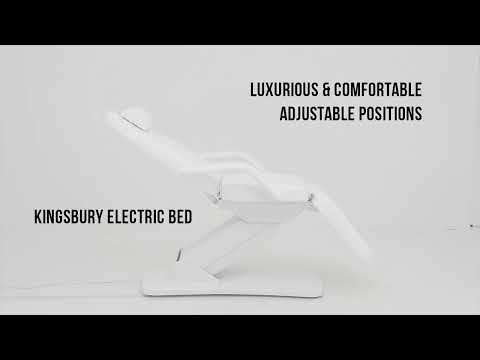 Barneys Kingsbury Electric Adjustable Beauty Bed - White
