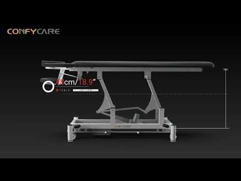 ComfyCare Contoured Adjustable Electric Massage Table Black - (Heavy Item)