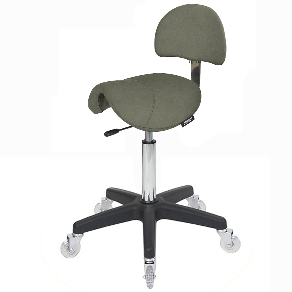Joiken Saddle Stool - Black Base - Forest Green