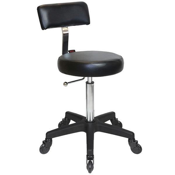 Joiken Sprint Stool - Black Base - Click'n'Clean Castor Wheels - Black