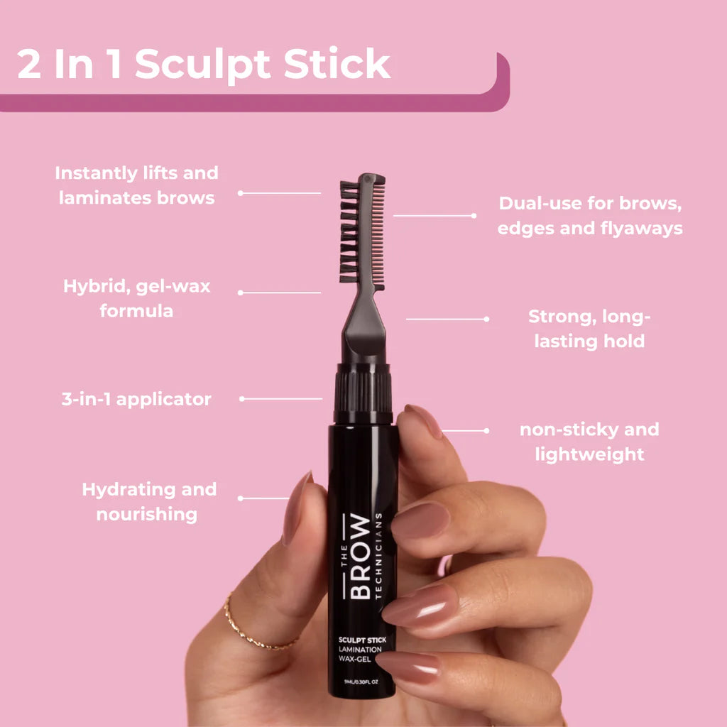 The Brow Technicians 2 in 1 Lamination Sculpt Stick for Brows and Edges - Transparent