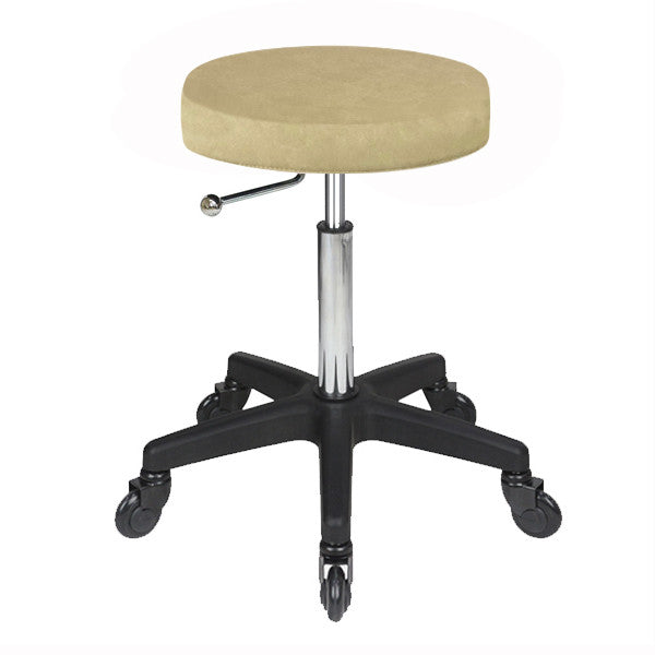 Joiken Turbo Stool - Black Base - Click'n'Clean Castor Wheels - Sand
