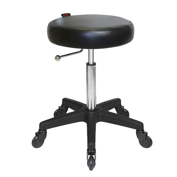 Joiken Turbo Stool - Black Base - Click'n'Clean Castor Wheels - Black