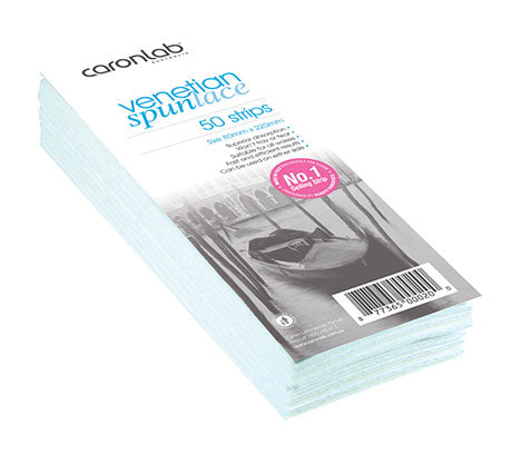 CaronLab Venetian Spunlace Wax Strip - Bright White 50 Pack