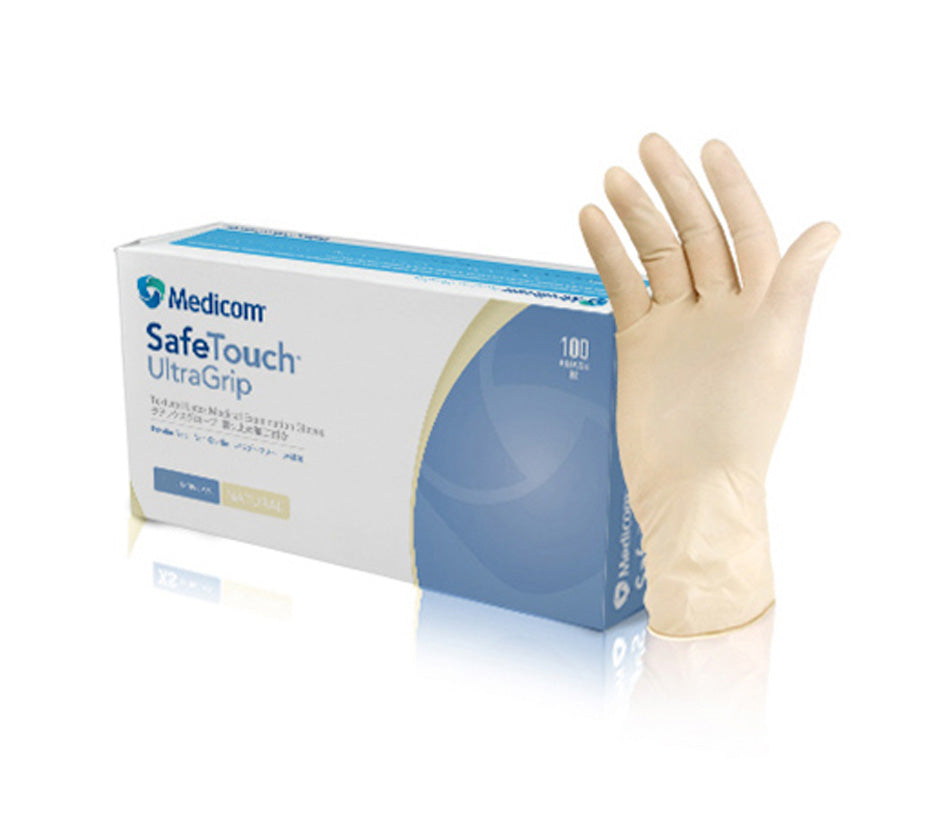 Medicom SafeTouch UltraGrip Latex Gloves MEDIUM