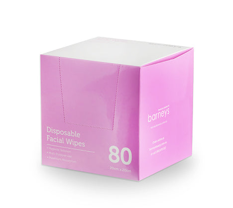 Disposable Facial Wipes - Box of 80