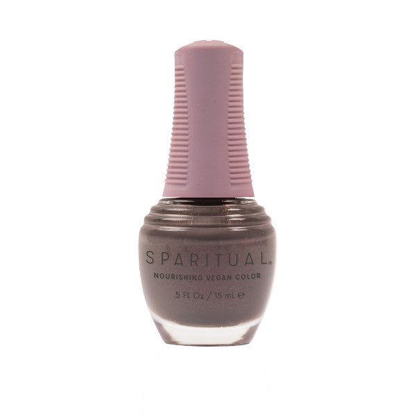 Sparitual Nourishing Lacquer Polish - Present - Warm Grey With Pink Shimmer - 15ML