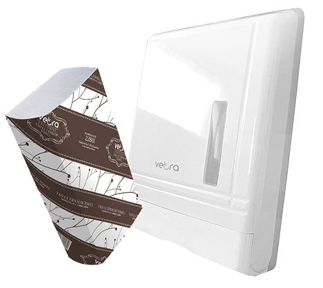 Veora Hand Towel (16) & Dispenser Starter Kit