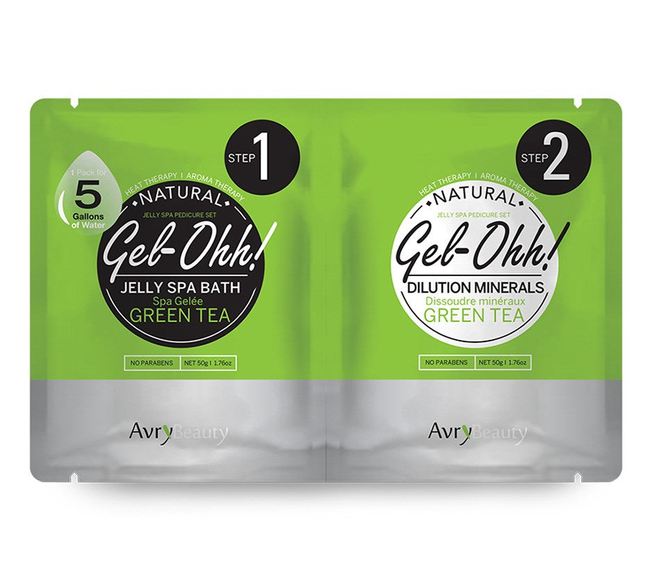 Avry Gel-Ohh! Jelly Spa 2-Step Soak & Scrub Pedi Bath - Green Tea