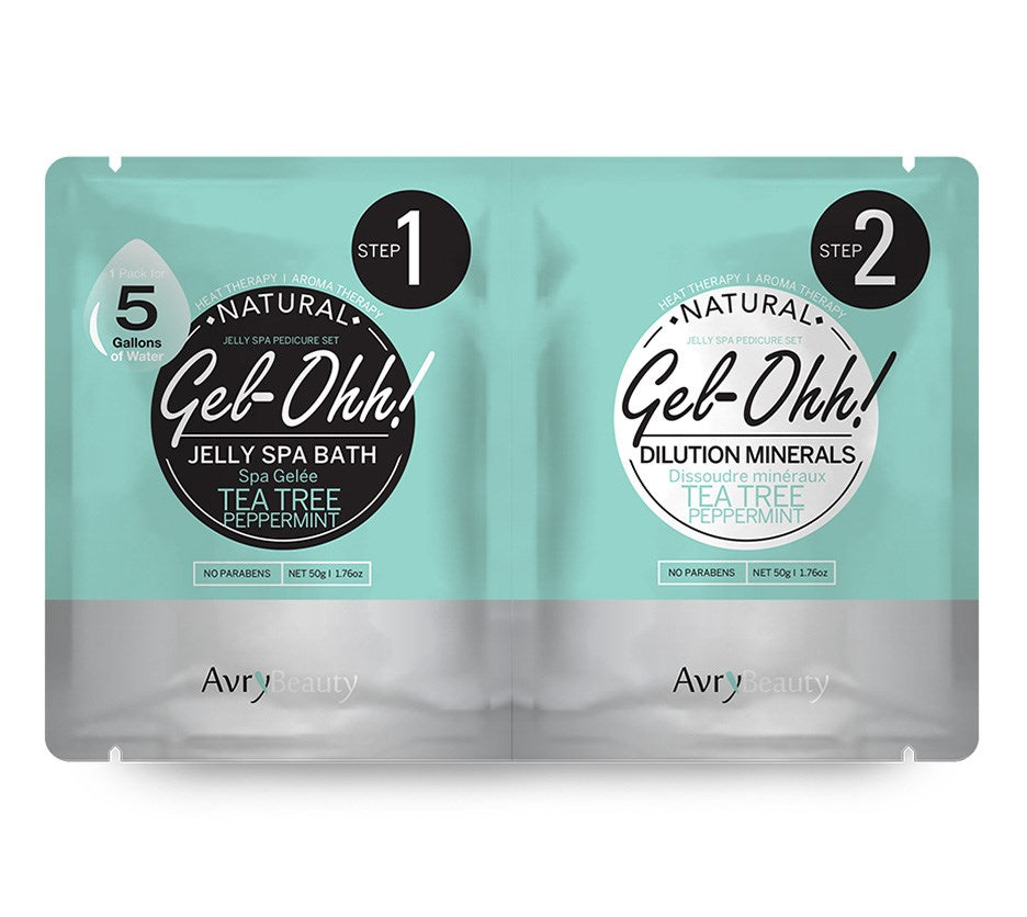 Avry Gel-Ohh! Jelly Spa 2-Step Soak & Scrub Pedi Bath - Tea Tree & Peppermint