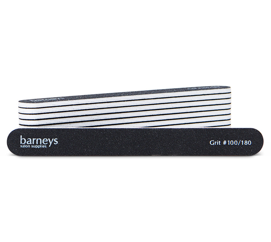 Barneys Cushioned Nail File #100/180 Grit - 10 Pack