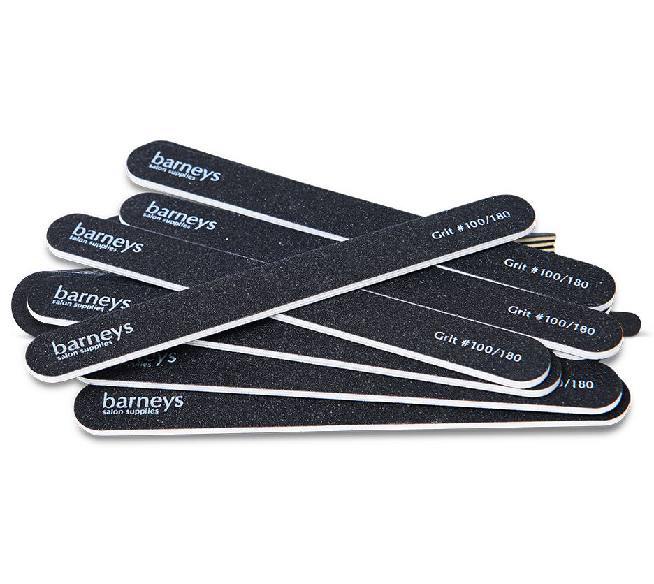 Barneys Cushioned Nail File #100/180 Grit - 10 Pack