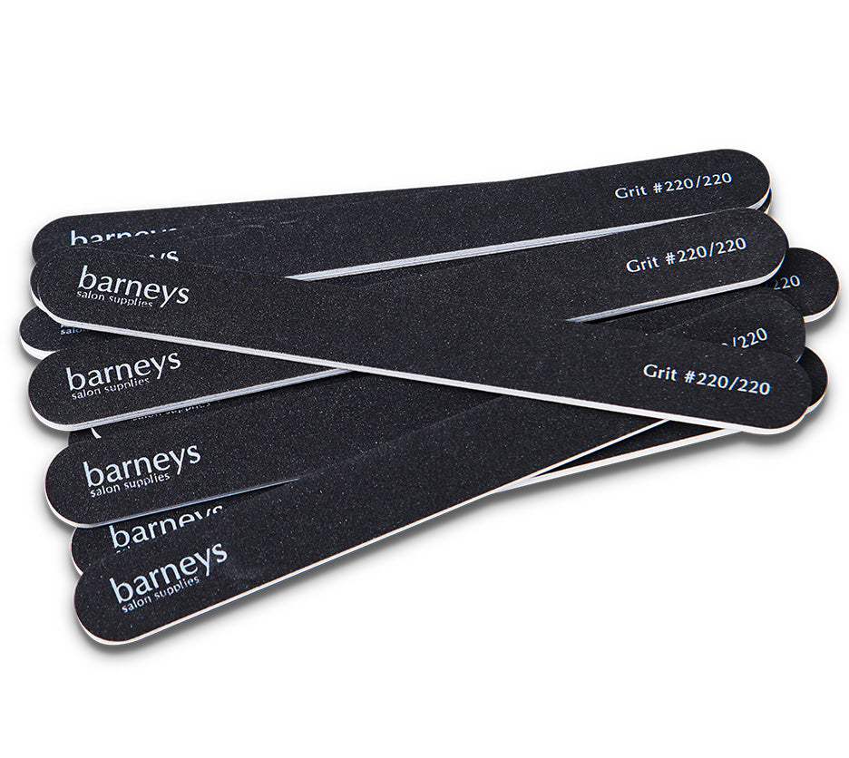 Barneys Professional Cushioned Nail File #220/220 Grit - 10 Pieces