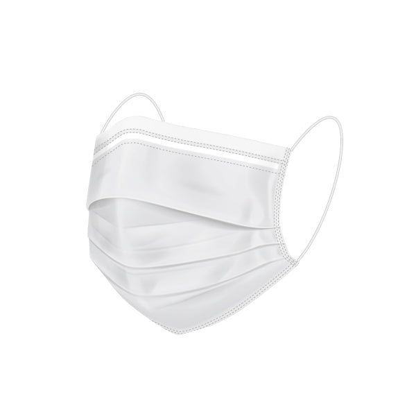 Barneys Disposable 3 Ply Face Mask - White - 50 Pieces