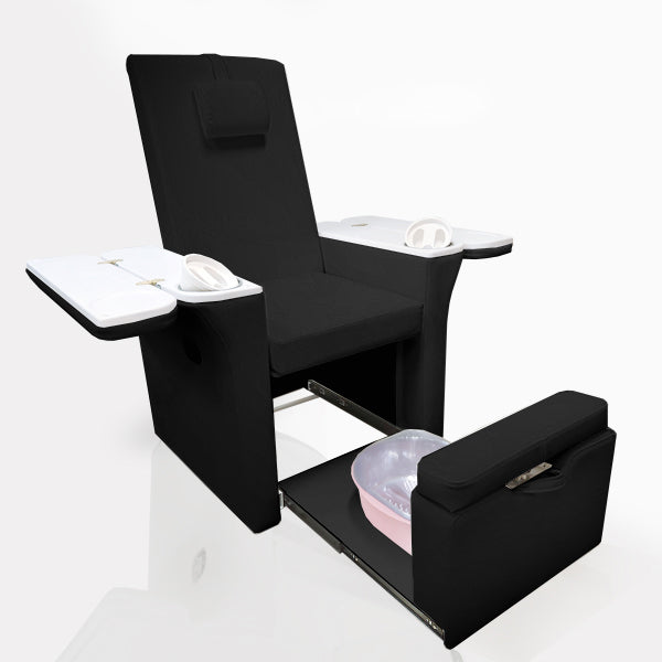 Barneys Mani & Pedi Spa Treatment Chair No Plumbing - Black