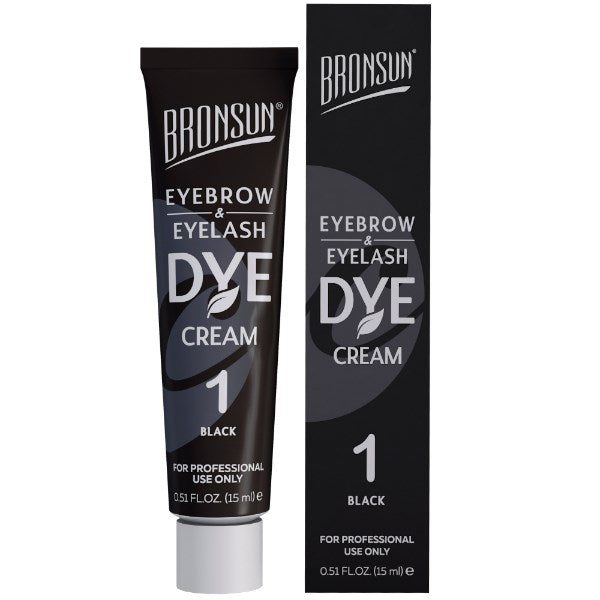 Bronsun Lash & Brow Cream Dye - Black #1 - 15ml