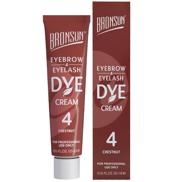Bronsun Lash & Brow Cream Dye - Chestnut #4 - 15ml