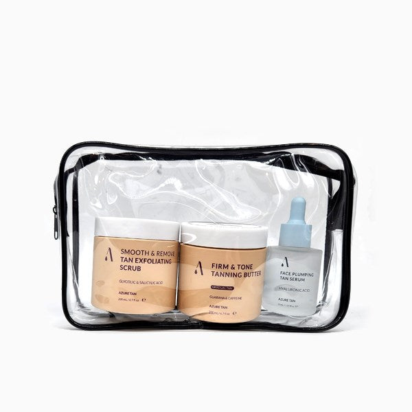 Barneys Transparent Cosmetic Bag Black Trim & Zip - Pack of 10