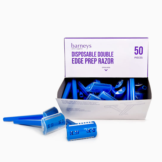 Barneys Disposable Double-Edge Prep Razors - 50 Pieces