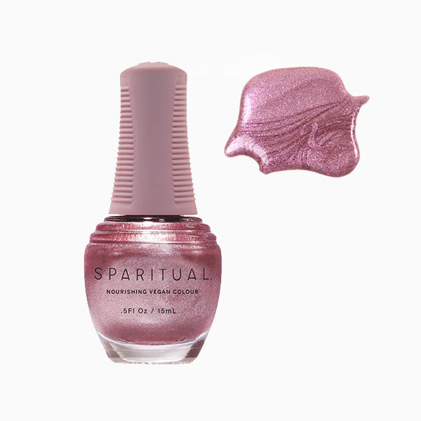 Sparitual Nourishing Lacquer Polish - Loving in Pink - Pink Foil Shimmer - 15ML