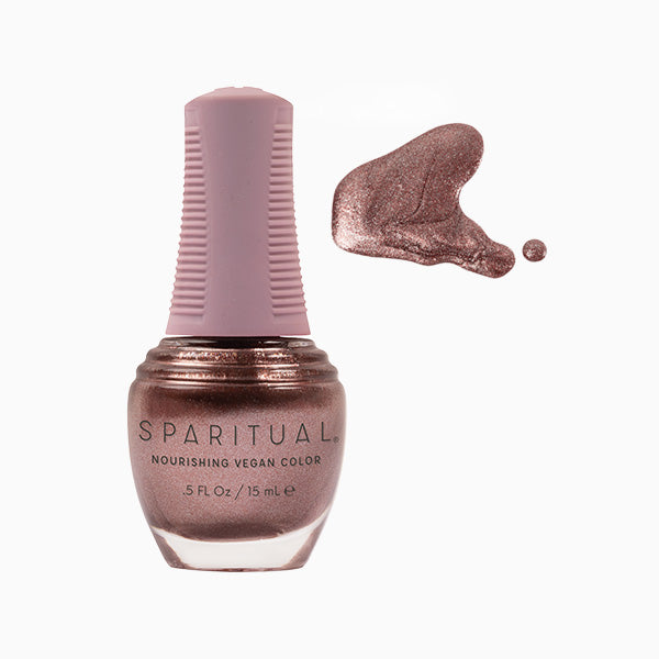 Sparitual Nourishing Lacquer Polish - First Light - Rose Gold Shimmer - 15ML