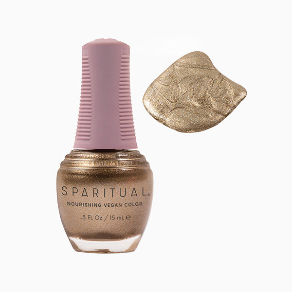 Sparitual Nourishing Lacquer Polish - Golden Thread - Gold Shimmer - 15ML